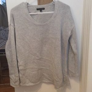 Grey diagonal bottom sweater